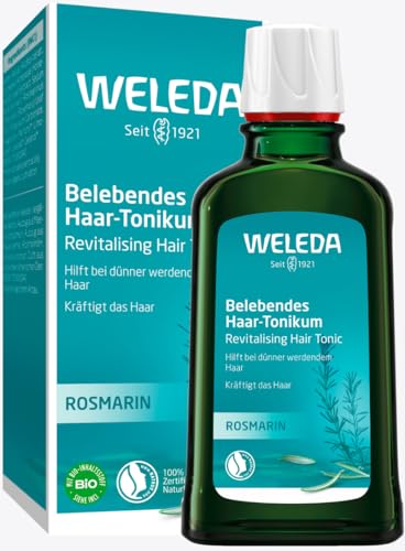 WELEDA Organic Rosemary Hair Tonic 100 ml - Natural cosmetics hair tonic with rosemary oil helps with thinning hair. Natural hair care strengthens and maintains a healthy scalp (vegan) on sale